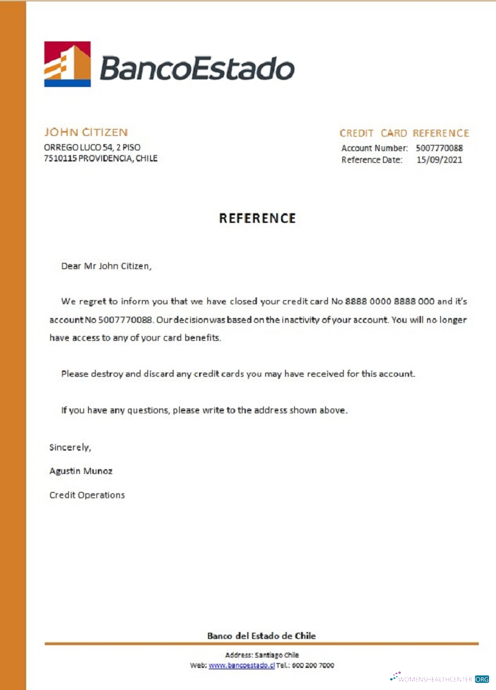 Download Chile Banco del Estado closure reference Photoshop template